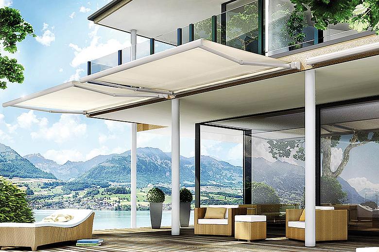 Casabox BX2000 schlanke Kassettenmarkise in elegantem Design für kleine bis mittelgroße Terrassen